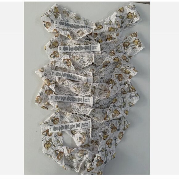 NEW Hanky Panky 5-Pack Print Original Rise Lace Thong One Size - Picture 4 of 5